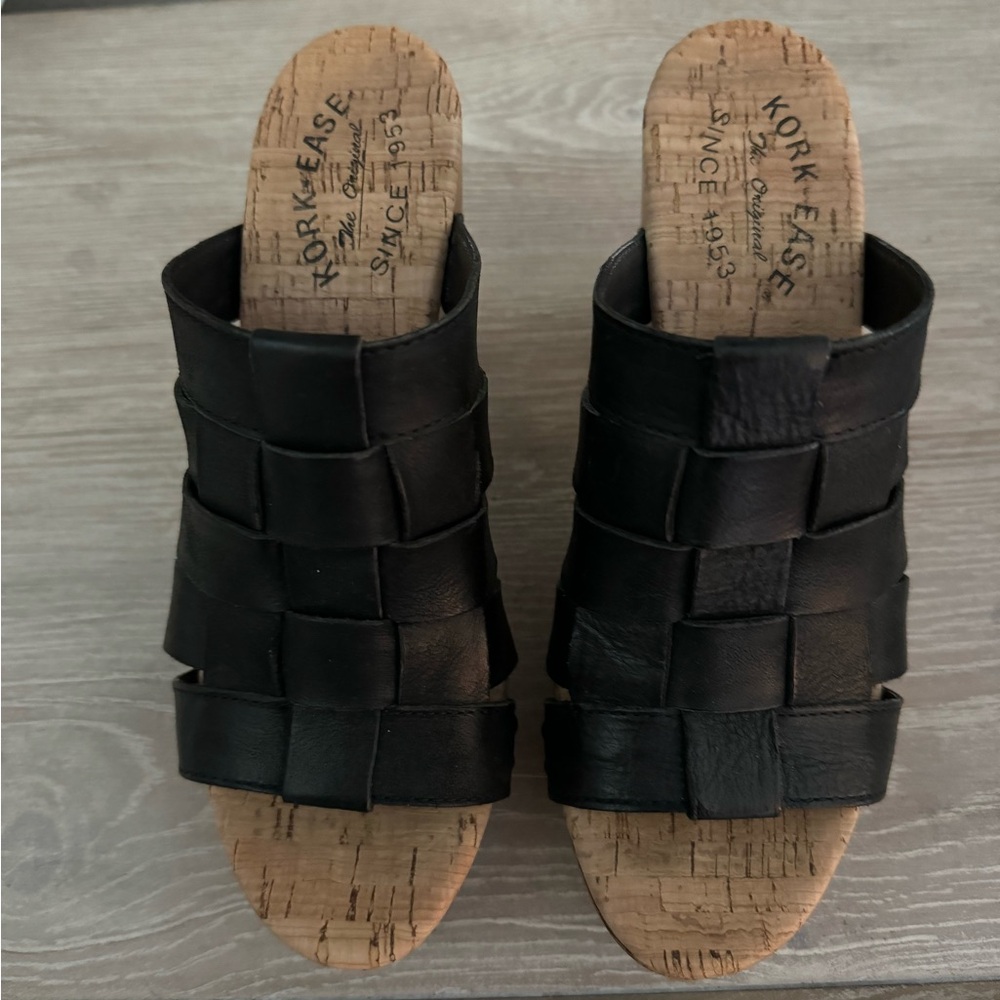 Kork-Ease Devan Woven Leather Platform Sandals size 7